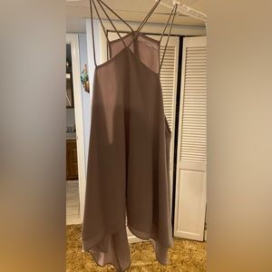 ANTHROPOLOGIE Wren&Willa Double Strap Light Pink/Stone Colored Flow Layered Cami